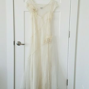 Full length boho wedding dress